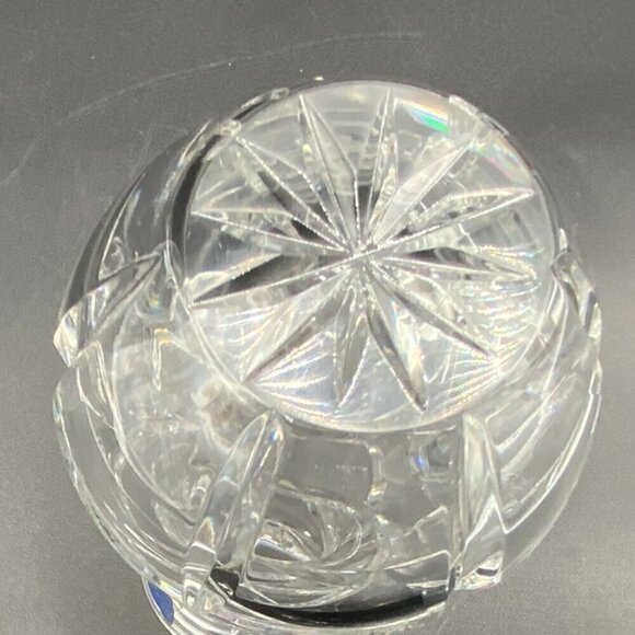 Vintage Bohemia Czech Republic Jihlava Lead Crystal Hand Cut Vase 8" Tall - Picture 8 of 8